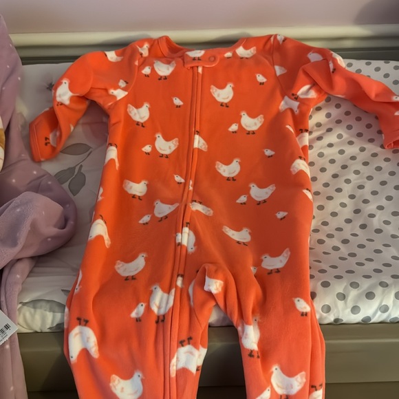 NWT Lot of 3 Carters Zip Up Fleecy Pajamas One Pieces 18 months - Picture 8 of 9